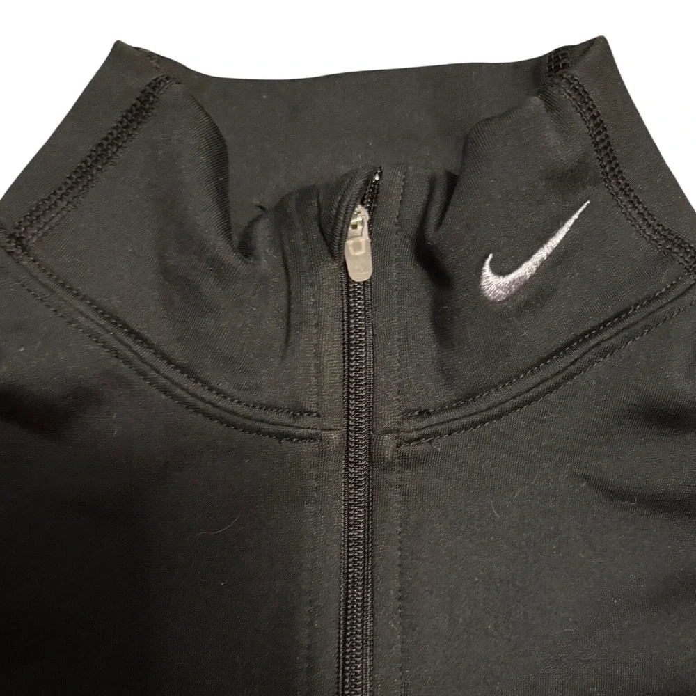 Nike Kids Black Quarter Zip Pullover Nike Fit Dry Athletic Top M 8-10 254806-010